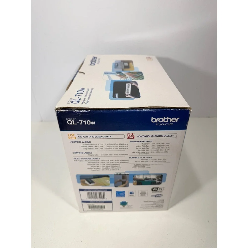 Brother QL-710W Wireless High-Speed Professional Thermal Label Printer Black Wh